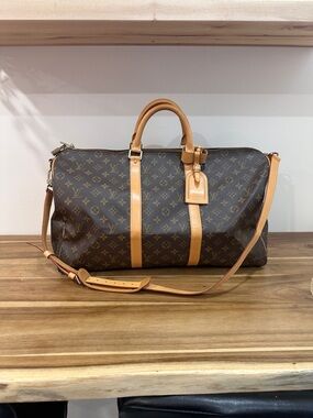 ✨ Louis Vuitton Keepall 50 Bandoulière – Monogram Canvas ✨